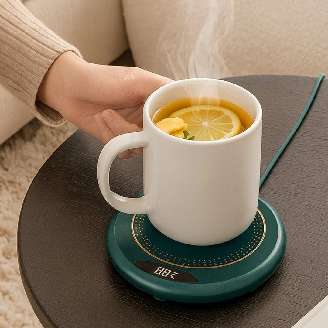 Smart Mug Warmer – USB Cup Warmer with 3 Temperature Settings - Auto Shut-Off Electric Beverage Heater for Coffee & Tea