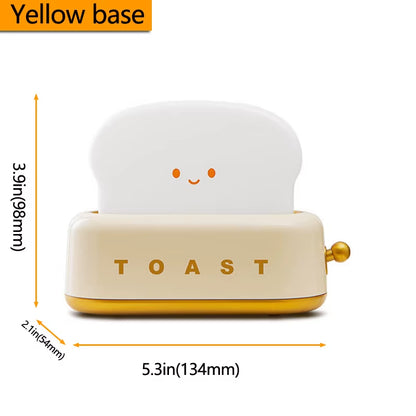 Bread Toast Table Light Toaster Nightlight Creative USB Rechargeable Led Lamp Decor Holiday Baby Bedroom for Birthday Gift